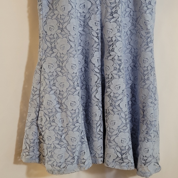 Topshop A-Line Lace Dress - Blue - Picture 6 of 9